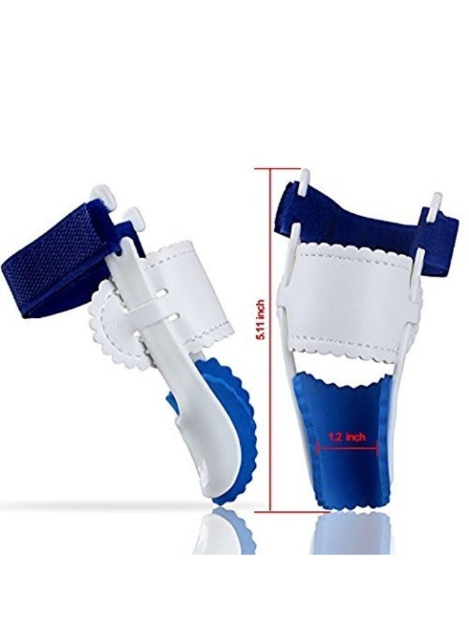 مصحح إبهام القدم الأروح - دعامة تقويمية قابلة للتعديل مع فاصل للأصابع ووسادة واقية، مريح للارتداء ليلاً ونهاراً للرجال والنساء - قطعتان - Image 2